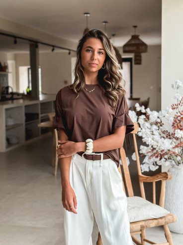 T-shirt Amaëlle - Marron
