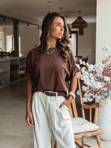 T-shirt Amaëlle - Marron