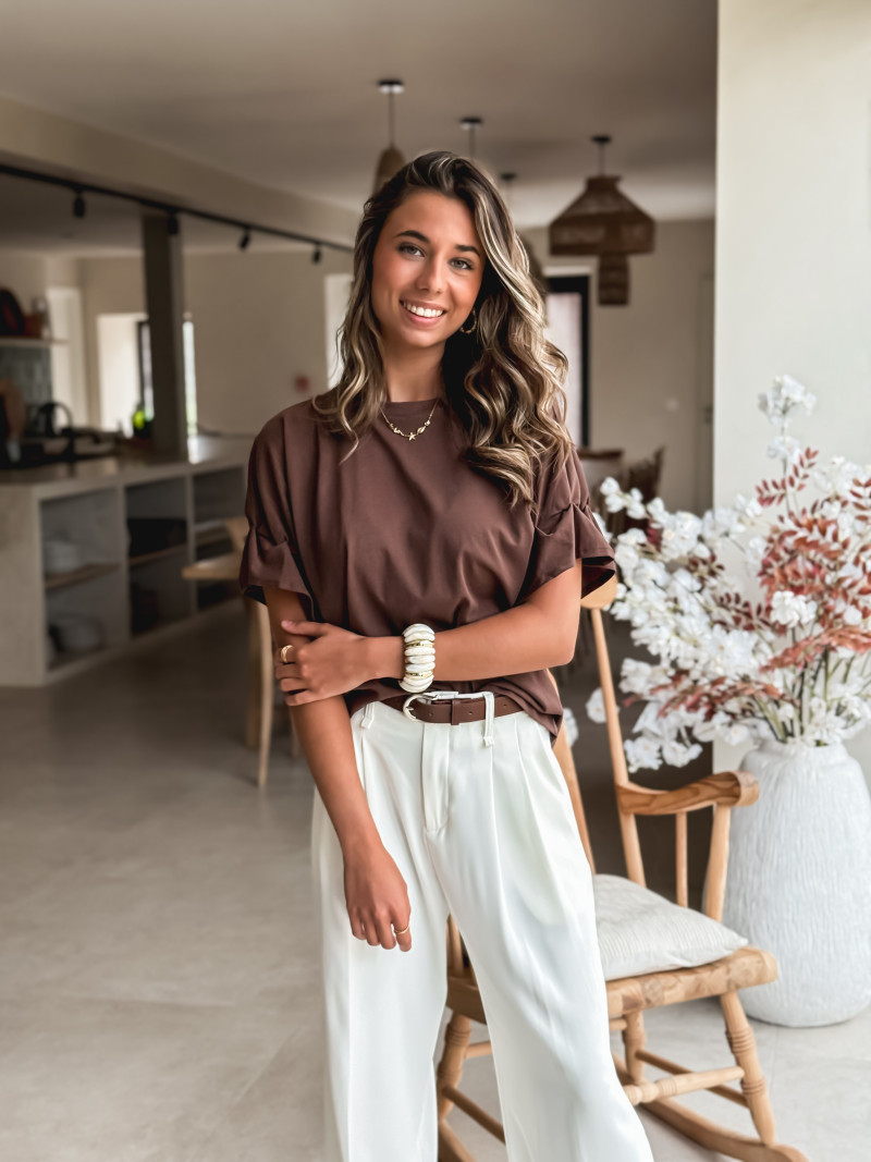 T-shirt Amaëlle - Marron