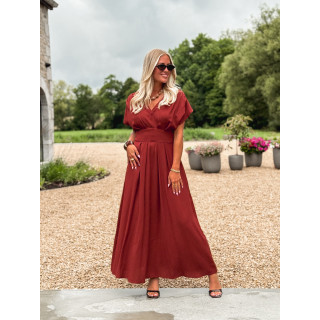 Robe longue Léonia - Brique