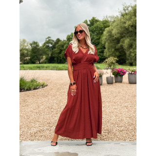 Robe longue Léonia - Brique