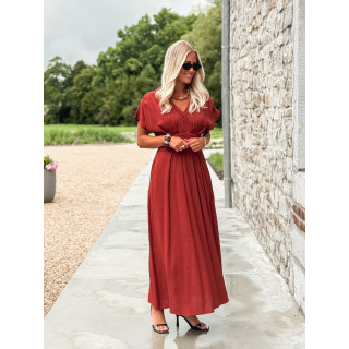 Robe longue Léonia - Brique