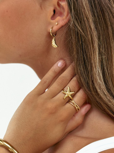 Boucles d'oreilles "Croissant" - Doré
