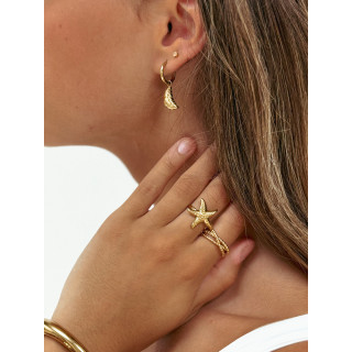Boucles d'oreilles "Croissant" - Doré