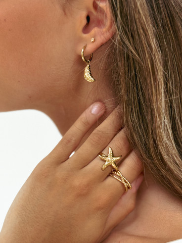 Boucles d'oreilles "Croissant" - Doré