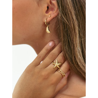 Boucles d'oreilles "Croissant" - Doré