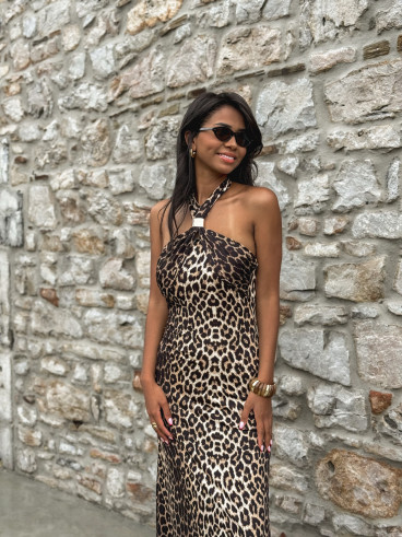Robe longue Samia - Léopard