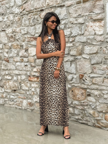 Robe longue Samia - Léopard