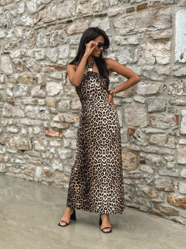Robe longue Samia - Léopard