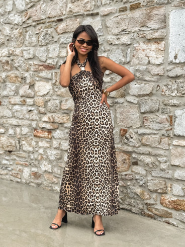 Robe longue Samia - Léopard