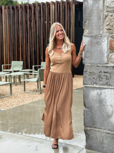 Robe longue Marinna - Camel
