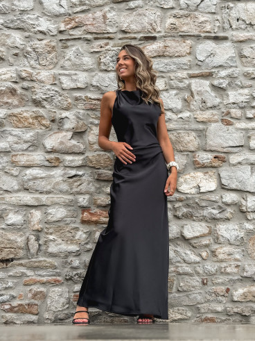 Robe longue Leyna - Noir