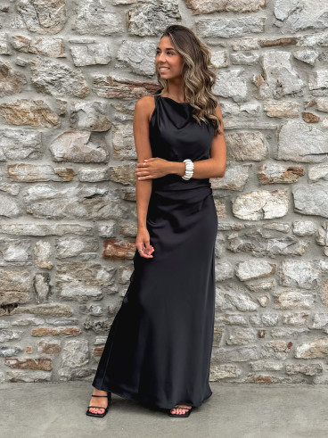 Robe longue Leyna - Noir