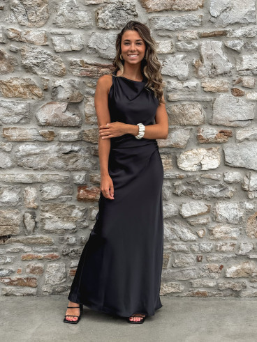 Robe longue Leyna - Noir