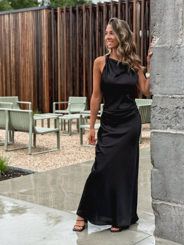 Robe longue Leyna - Noir
