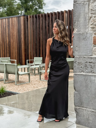 Robe longue Leyna - Noir
