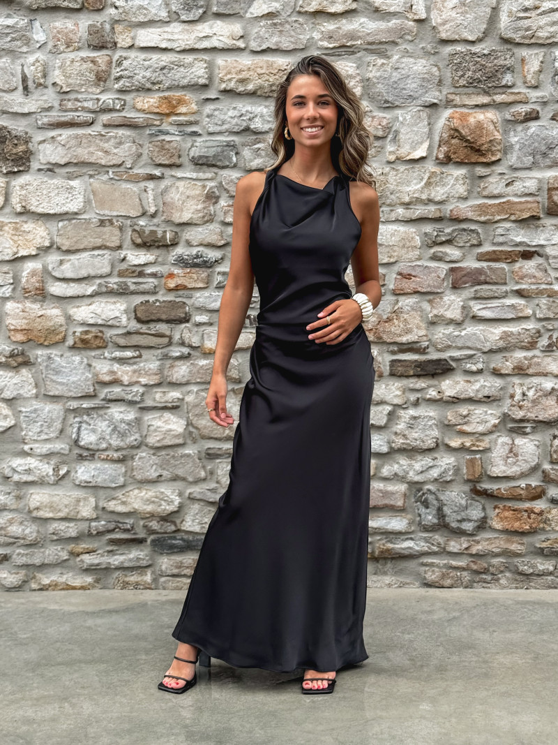 Robe longue Leyna - Noir
