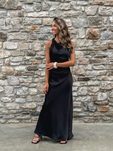 Robe longue Leyna - Noir