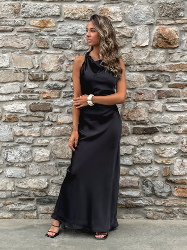 Robe longue Leyna - Noir