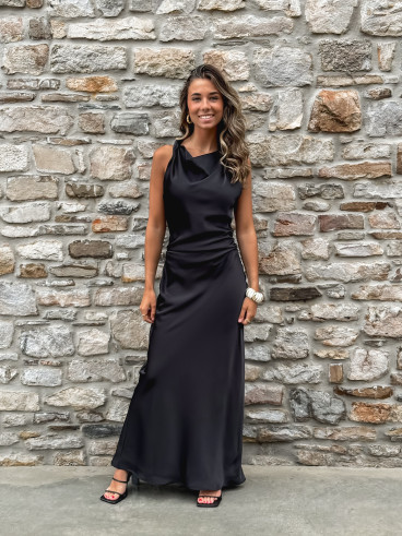 Robe longue Leyna - Noir