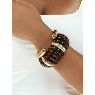 Bracelet Jalila - Doré/Chocolat