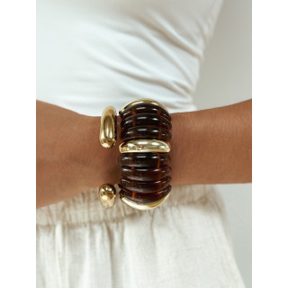 Bracelet Jalila - Doré/Chocolat