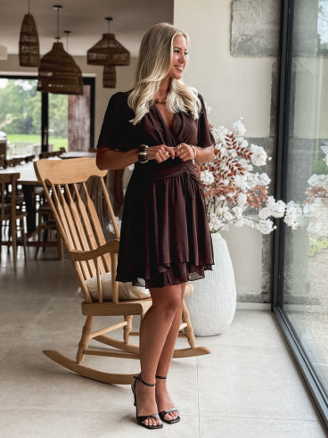 Robe courte Auréline - Chocolat
