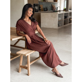 Robe longue Léonia - Chocolat