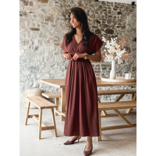Robe longue Léonia - Chocolat