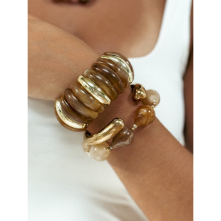 Bracelet Jalila - Doré/Camel