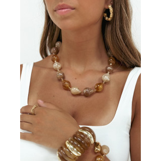 Bracelet Jalila - Doré/Camel