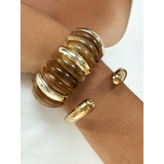 Bracelet Jalila - Doré/Camel