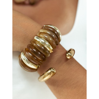 Bracelet Jalila - Doré/Camel