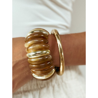 Bracelet Jalila - Doré/Camel