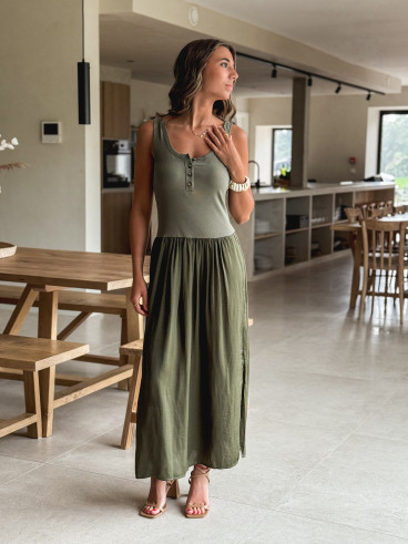 Robe longue Marinna - Kaki