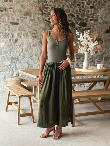 Robe longue Marinna - Kaki