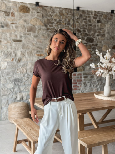 T-shirt Nia - Chocolat