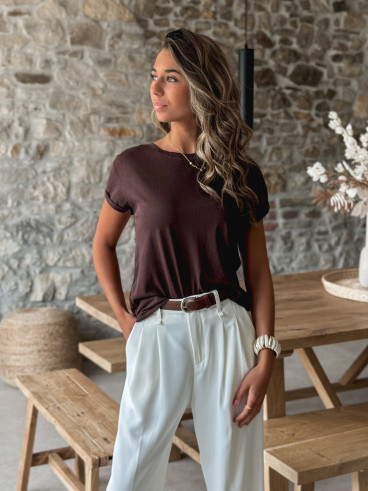 T-shirt Nia - Chocolat