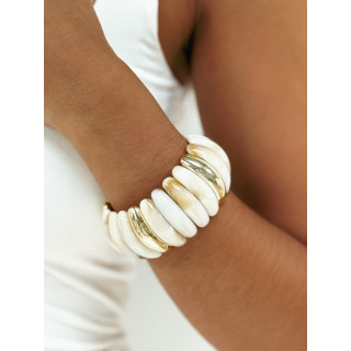 Bracelet Jalila - Doré/Crème