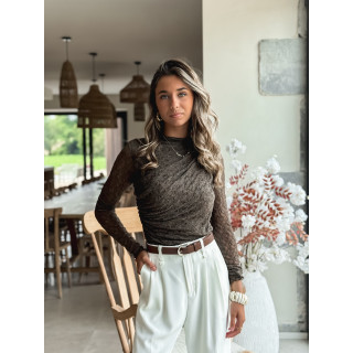 Body en dentelle Anaïssa - Marron