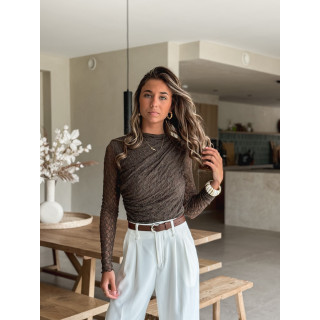 Body en dentelle Anaïssa - Marron