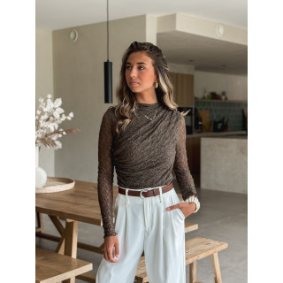 Body en dentelle Anaïssa - Marron