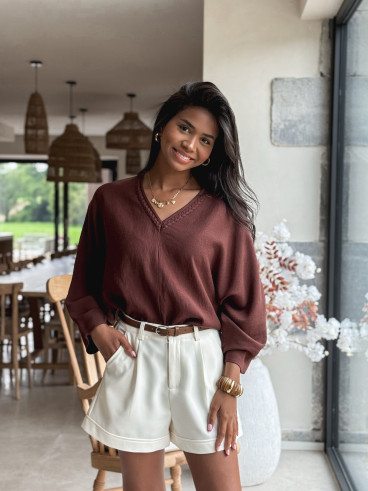 Blouse Léonia - Chocolat