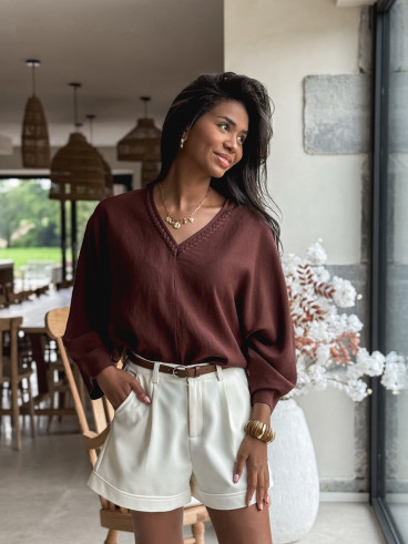 Blouse Léonia - Chocolat