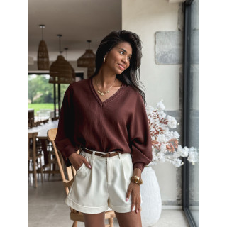 Blouse Léonia - Chocolat
