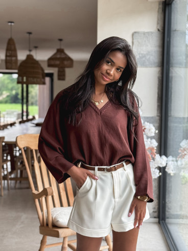 Blouse Léonia - Chocolat