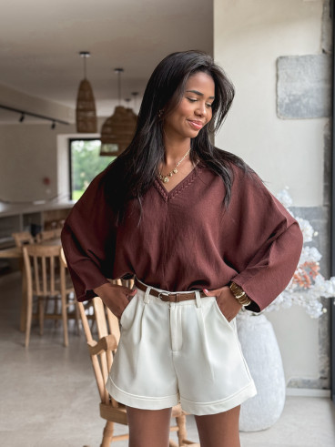 Blouse Léonia - Chocolat
