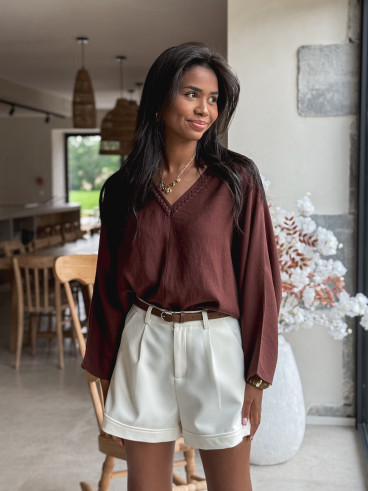 Blouse Léonia - Chocolat
