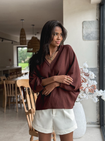 Blouse Léonia - Chocolat
