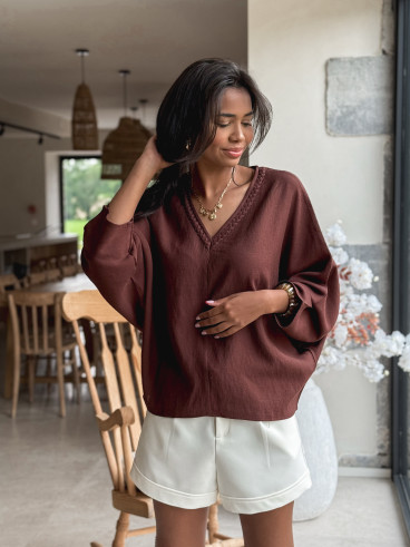 Blouse Léonia - Chocolat